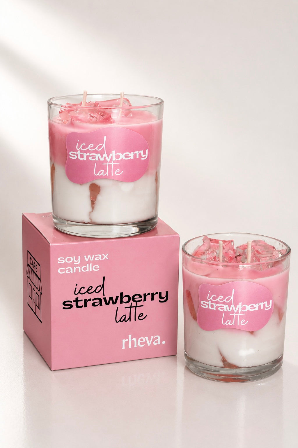 Iced Strawberry Latte Candle