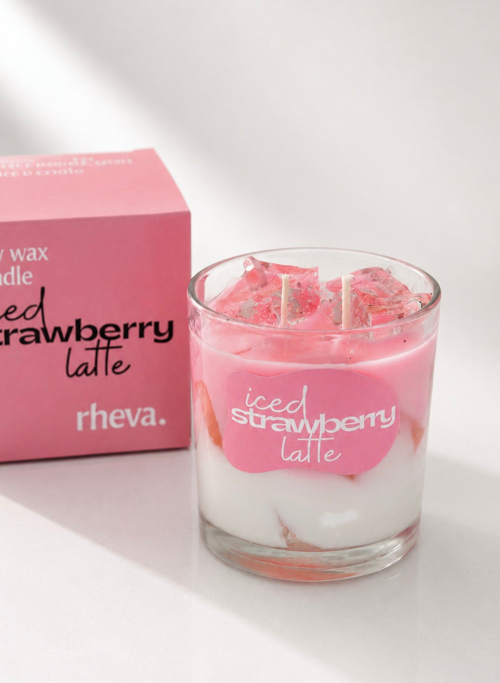 Iced Strawberry Latte Candle