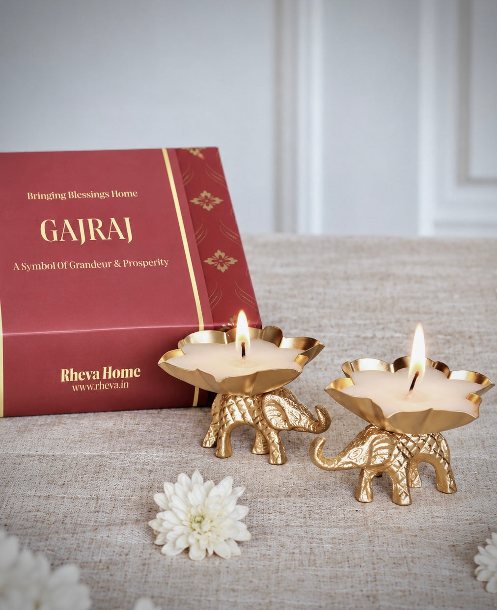 Gajraj Scented Urli Candles (Set of 2 Candles)
