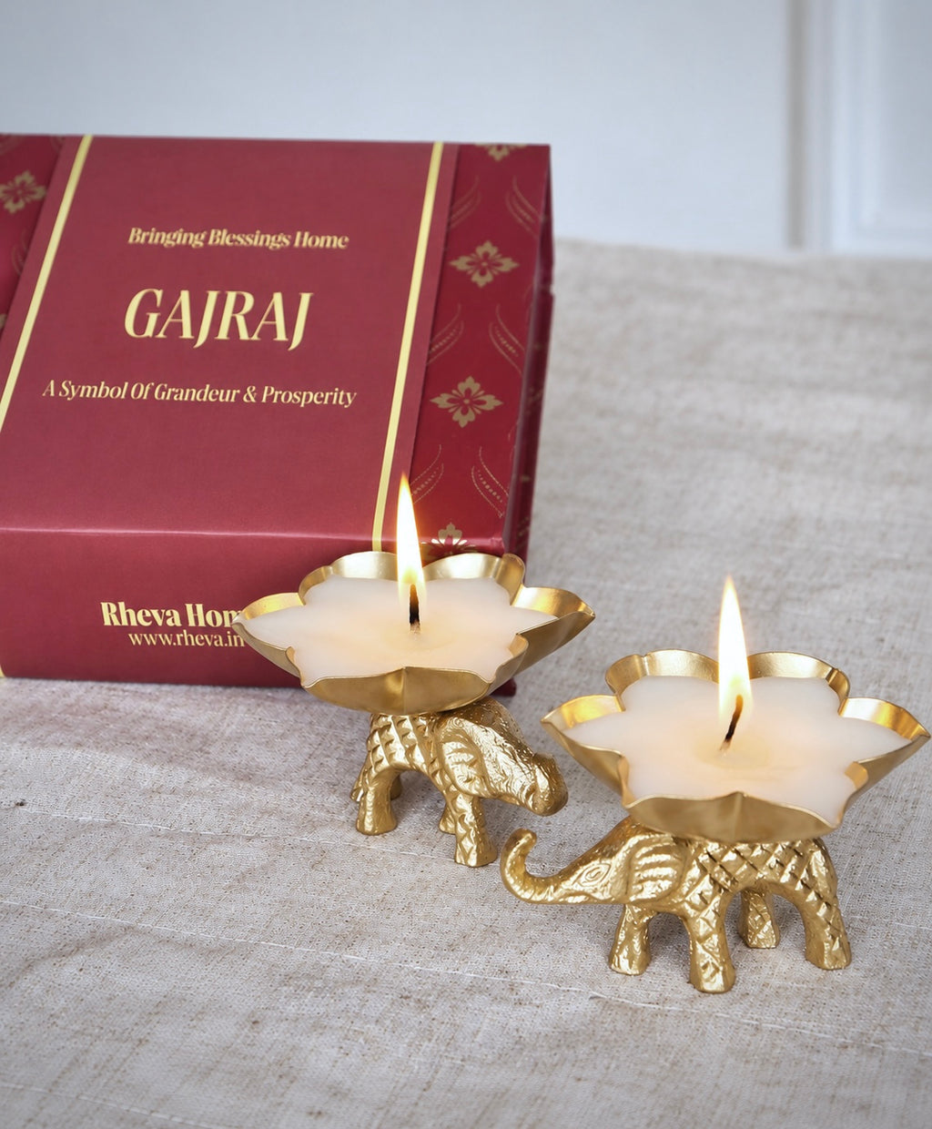 Gajraj Scented Urli Candles (Set of 2 Candles)