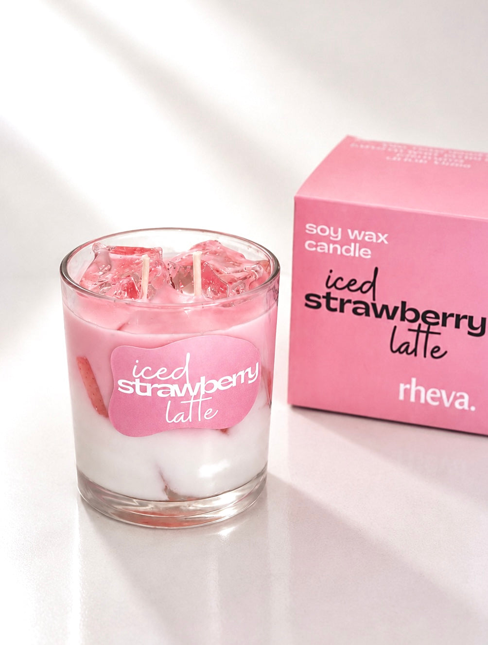 Iced Strawberry Latte Candle