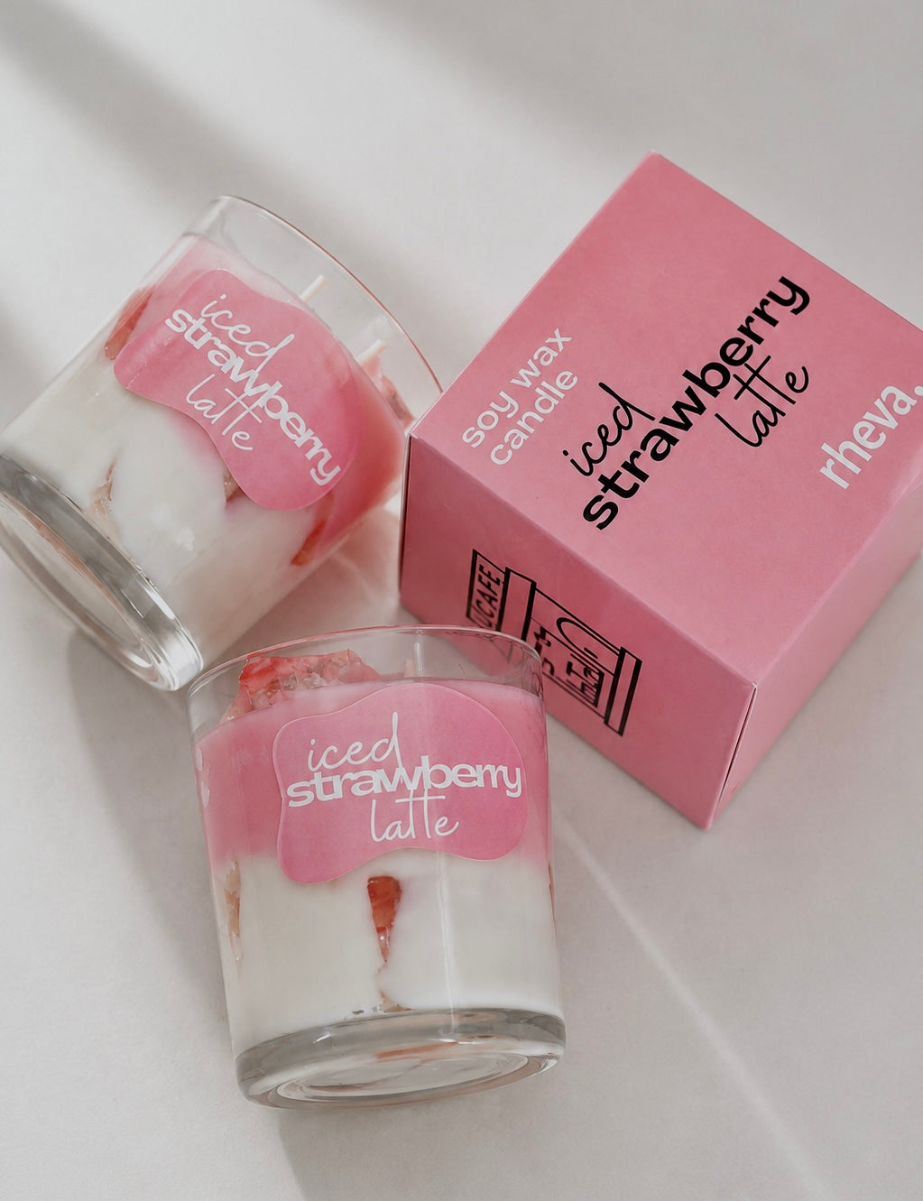 Iced Strawberry Latte Candle
