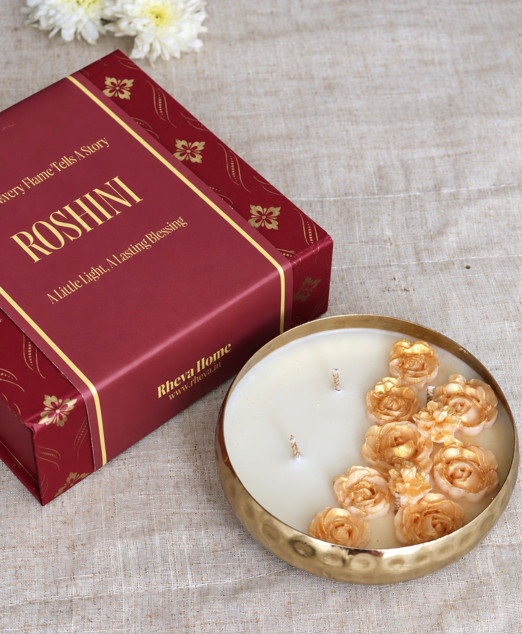 Roshini Hammered Urli Scented Candle