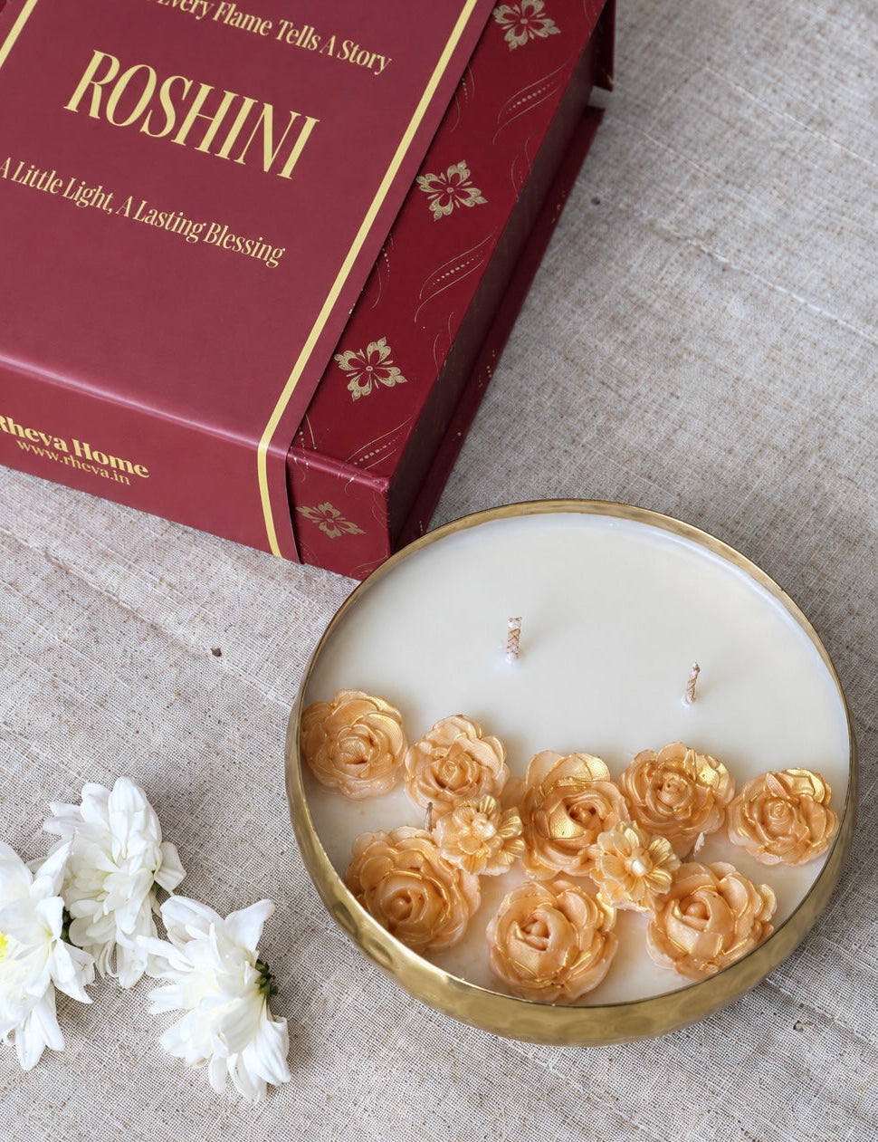 Roshini Hammered Urli Scented Candle