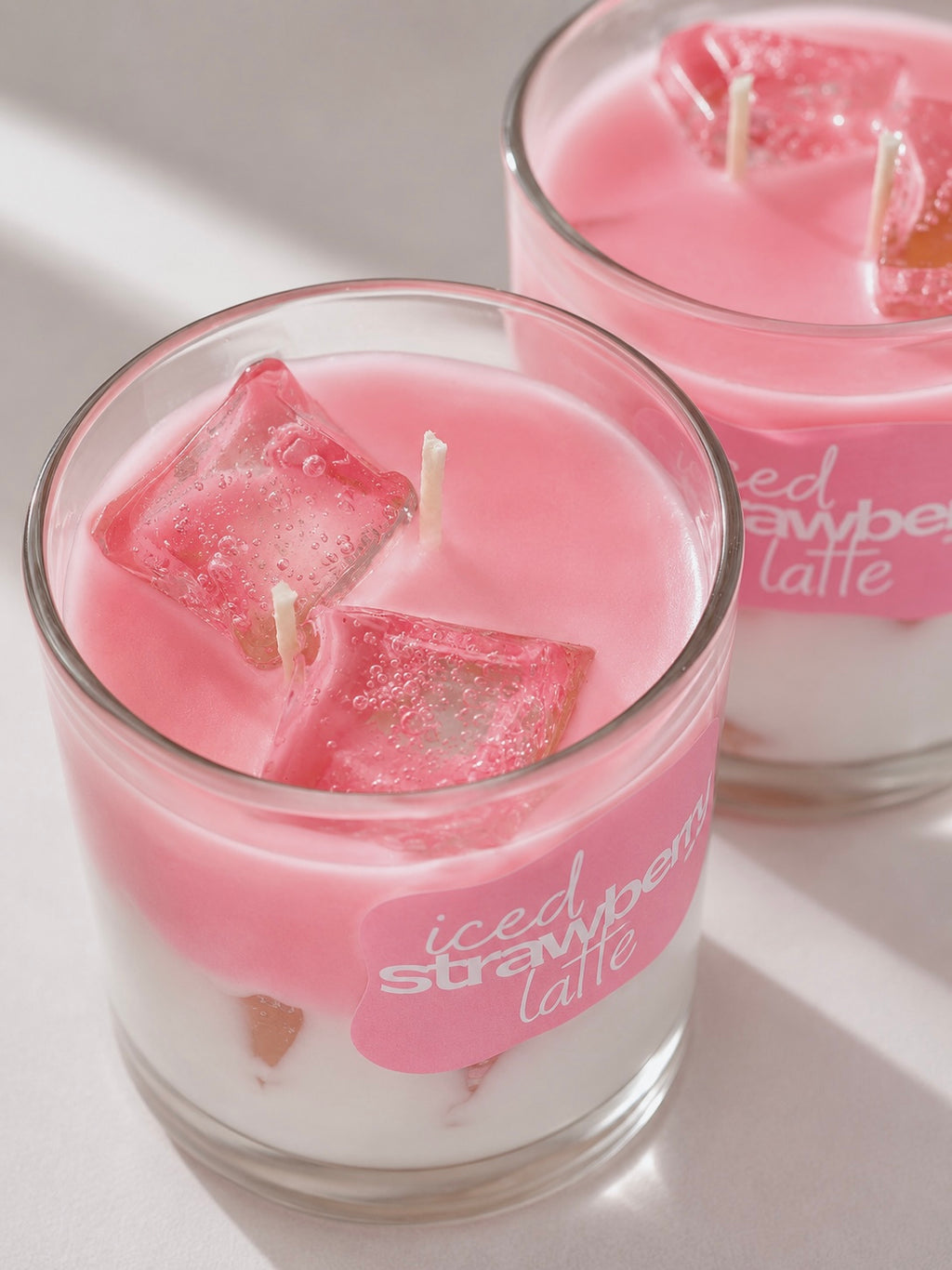 Iced Strawberry Latte Candle