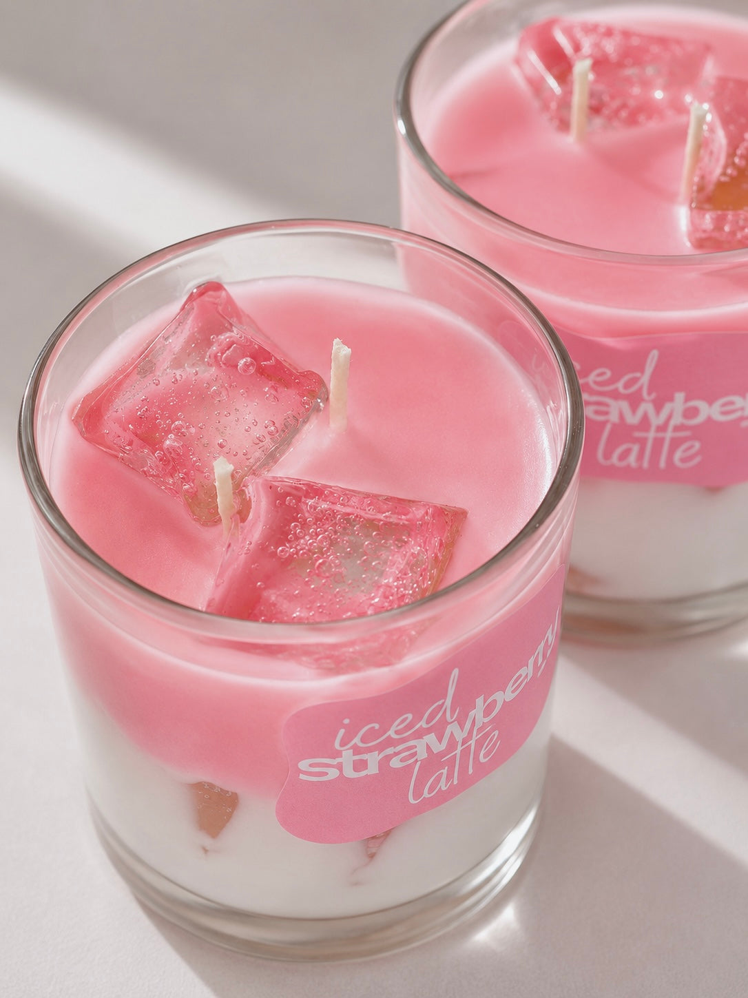 Iced Strawberry Latte Candle