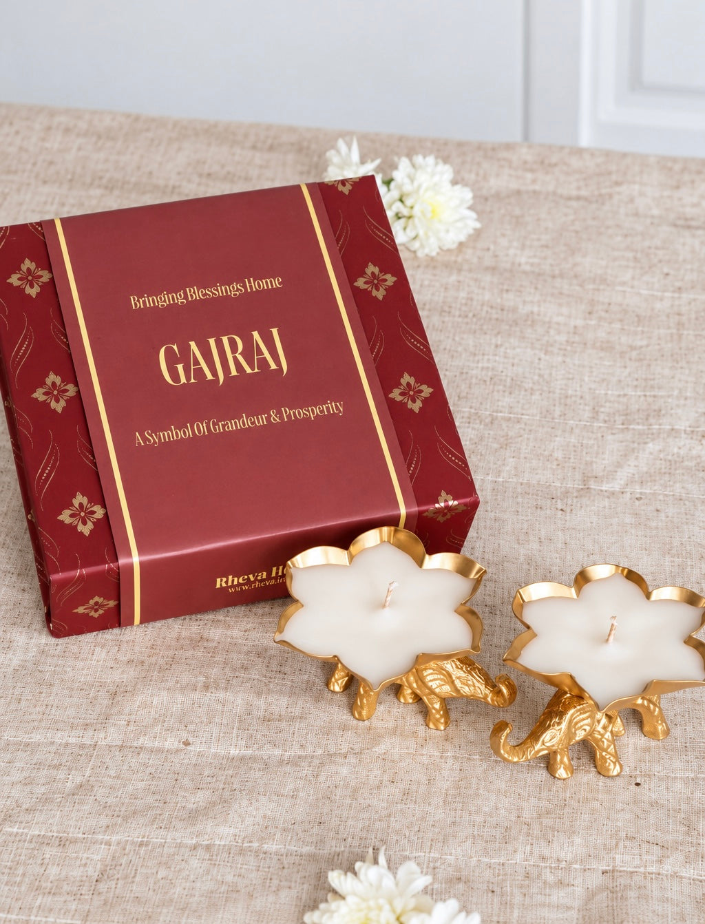 Gajraj Scented Urli Candles (Set of 2 Candles)