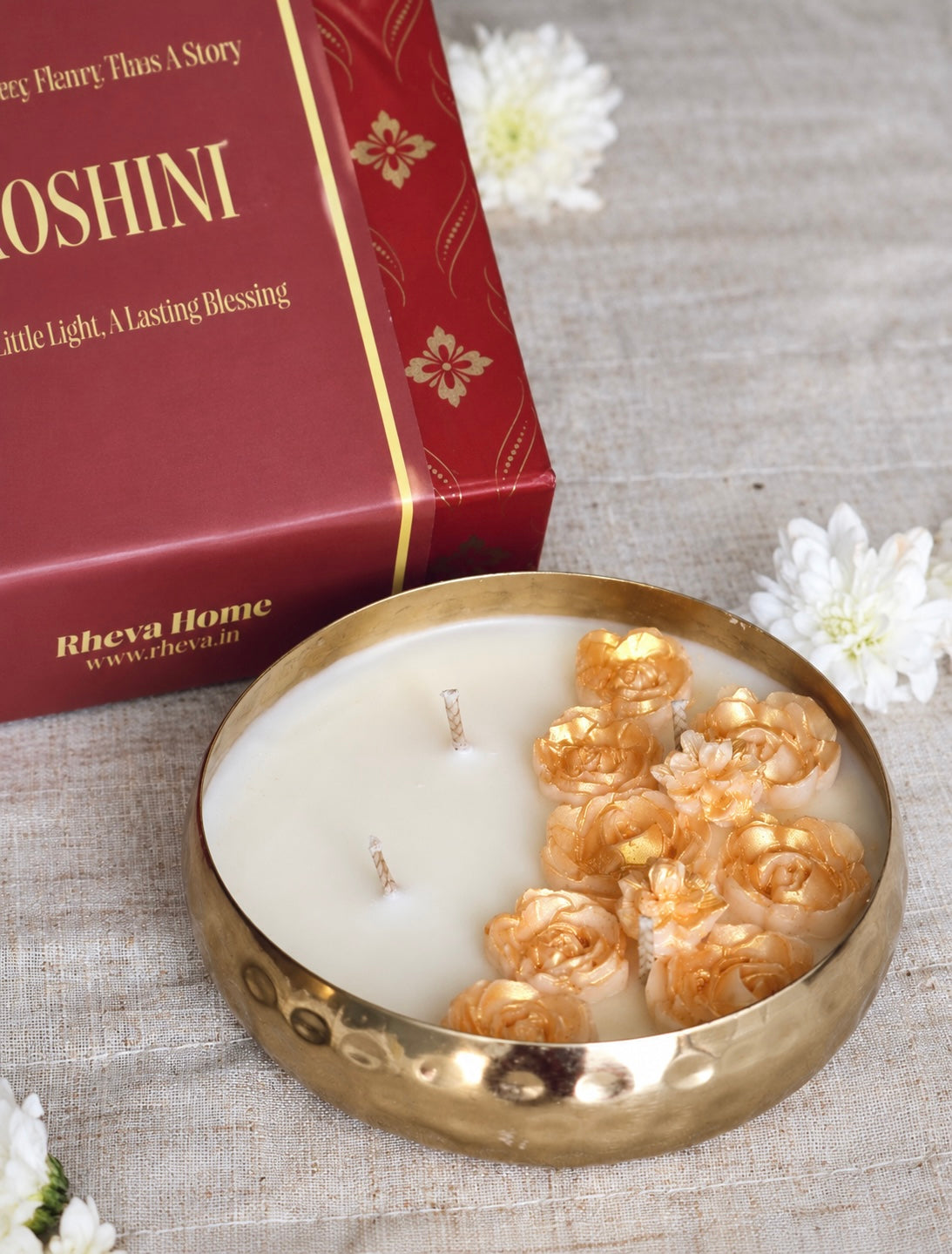 Roshini Hammered Urli Scented Candle