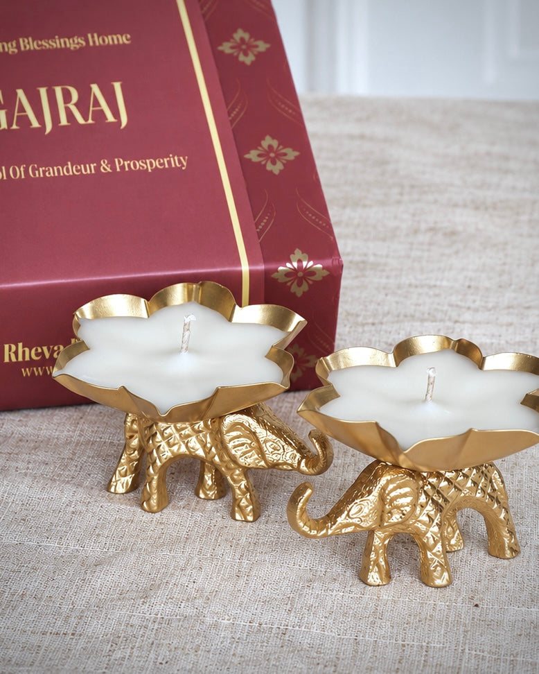 Gajraj Scented Urli Candles (Set of 2 Candles)