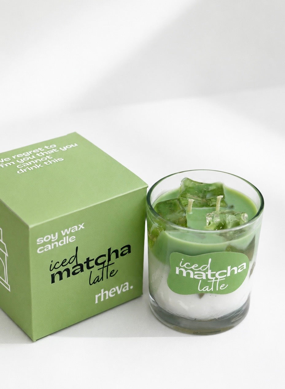 Iced matcha latte Candle