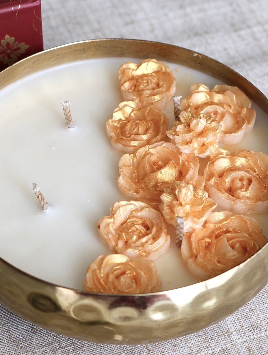 Roshini Hammered Urli Scented Candle