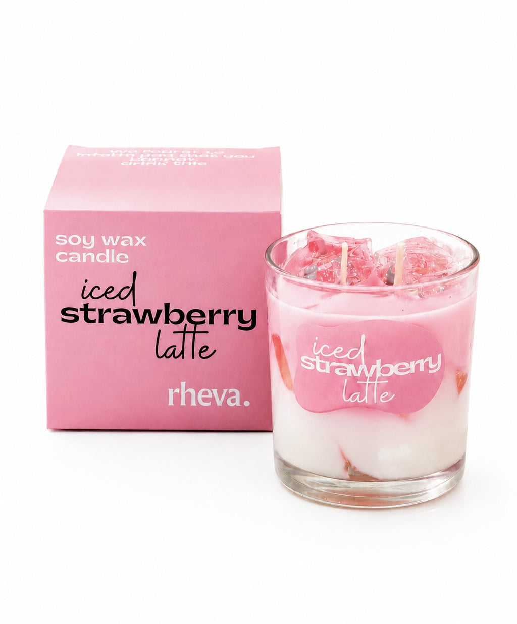 Iced Strawberry Latte Candle