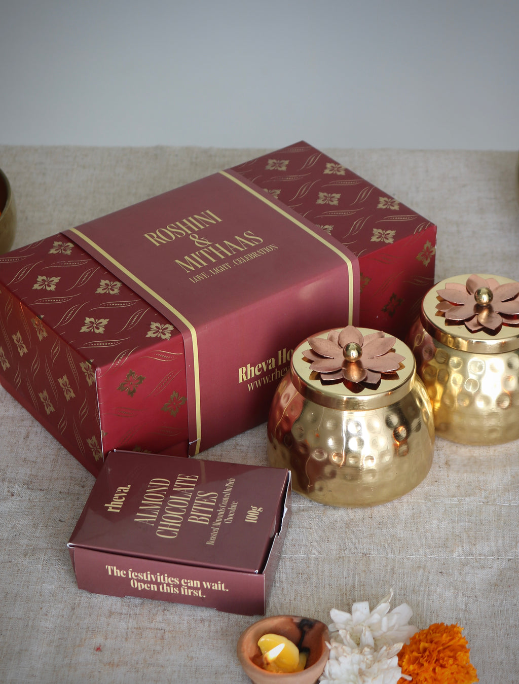 Roshini & Mithaas (Candles & Chocolate Hamper)