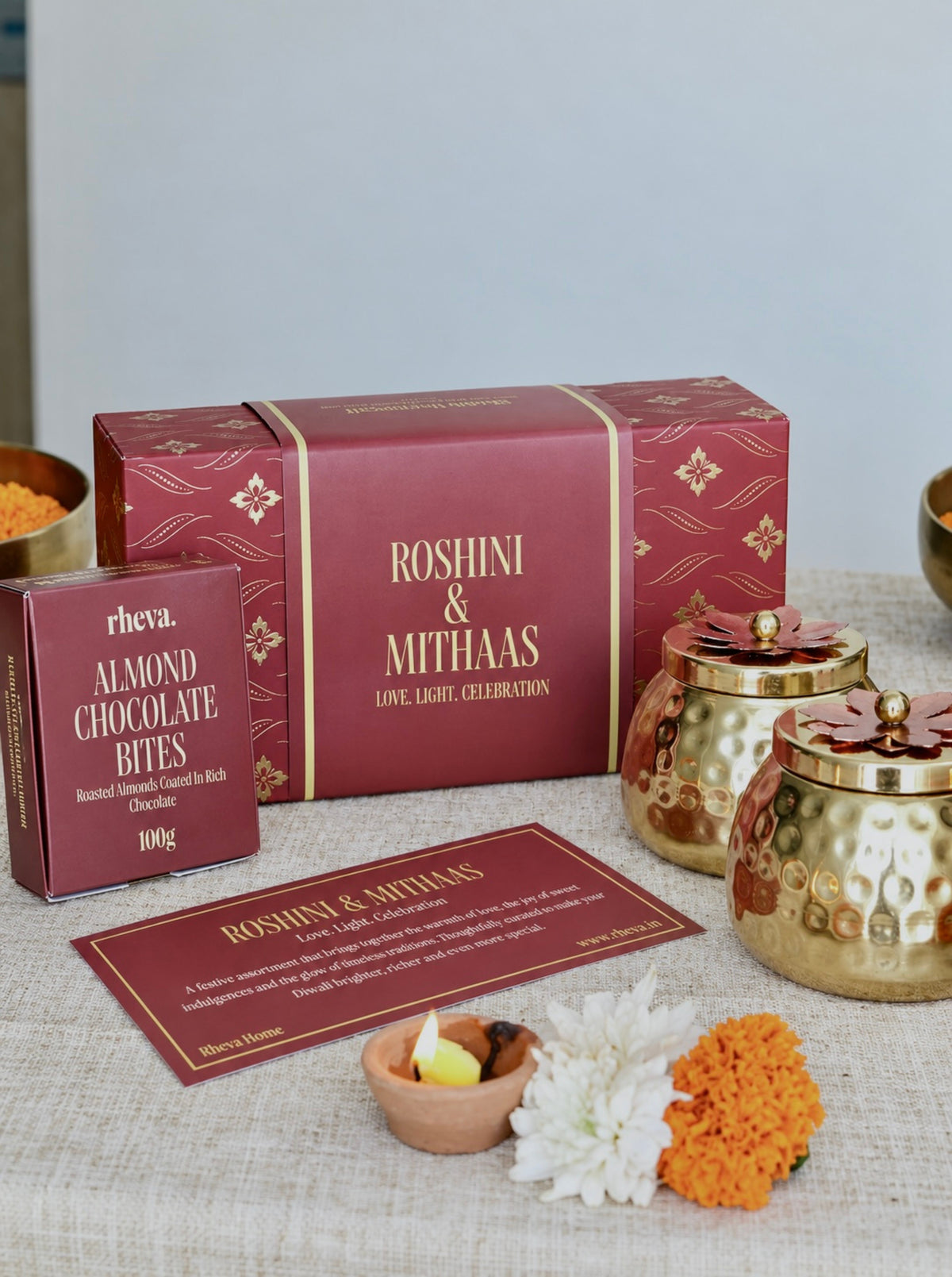 Roshini & Mithaas (Candles & Chocolate Hamper)
